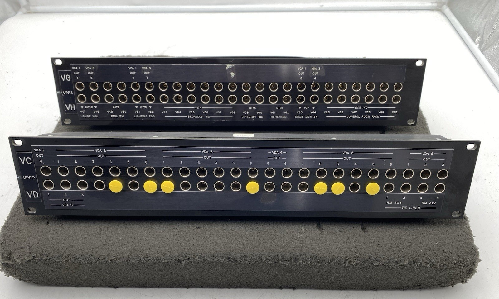 Lot of 2 ADC Broadcast Video Patch Panels VDA –  VPP2/VPP4