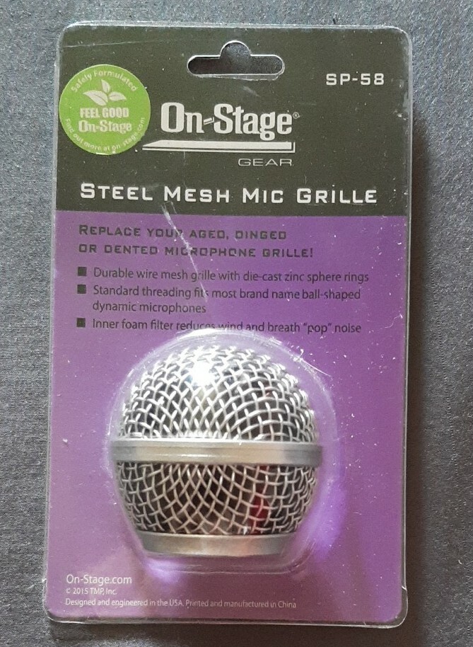 On Stage Gear Steel Mesh Mic Cover Grille NEW SP-58 2015
