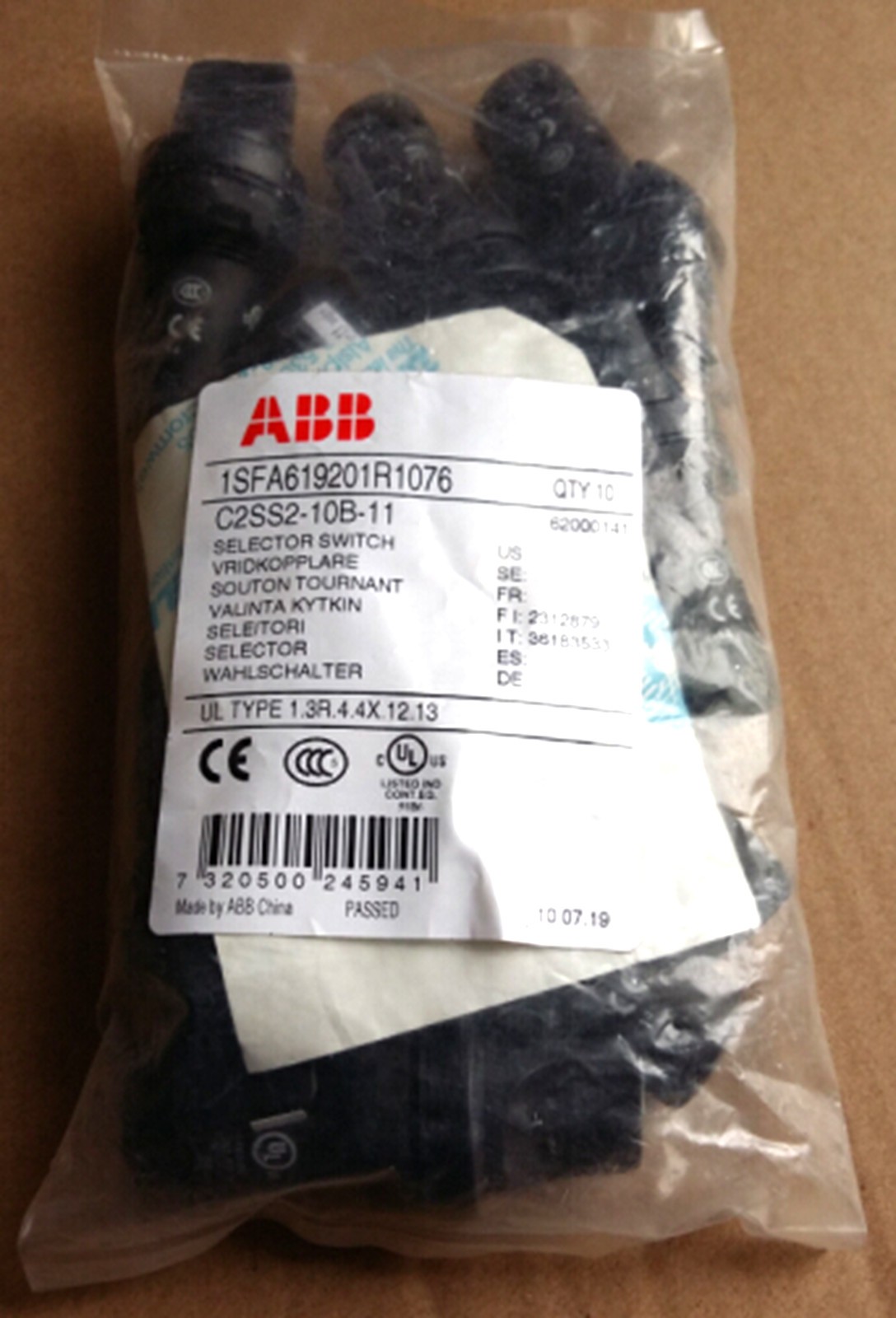 10PCS/New ABB C2SS2-10B-11 Selector Switch US Free TAX