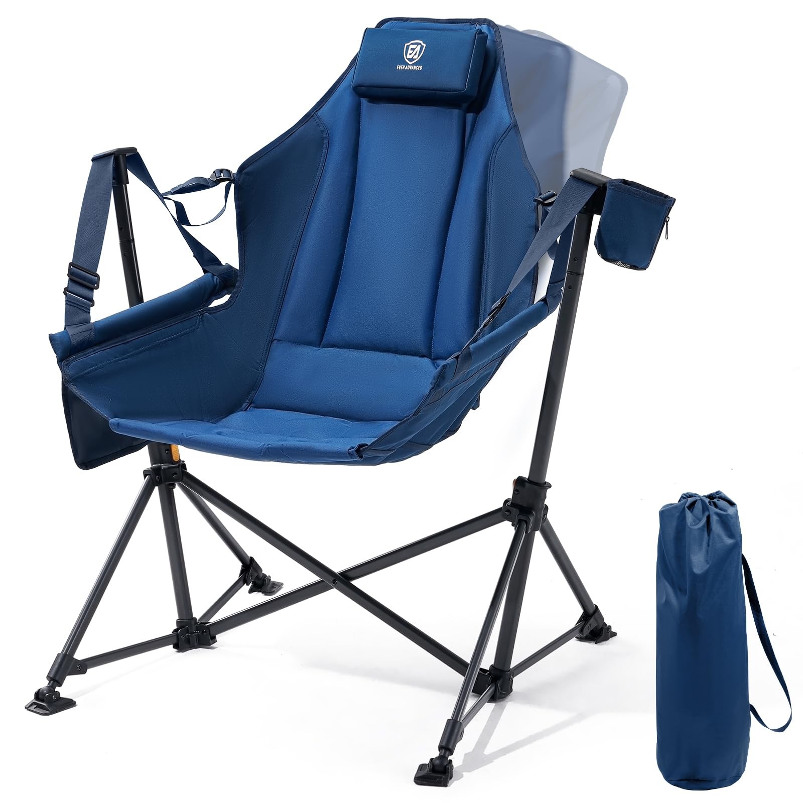 Hammock Camping Chair, Oversized Heavy Duty Swing Chair with Detachable Cup H...
