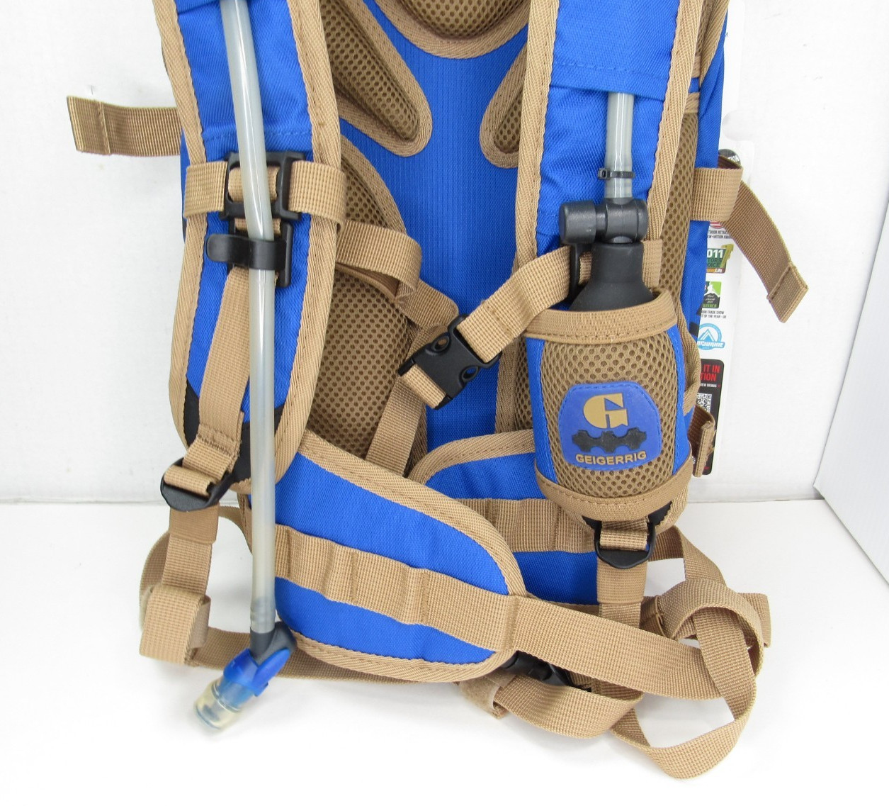 NEW Geigerrig Hydration Pack RIG 700 System Backpack Blue Tan Hiking Biking