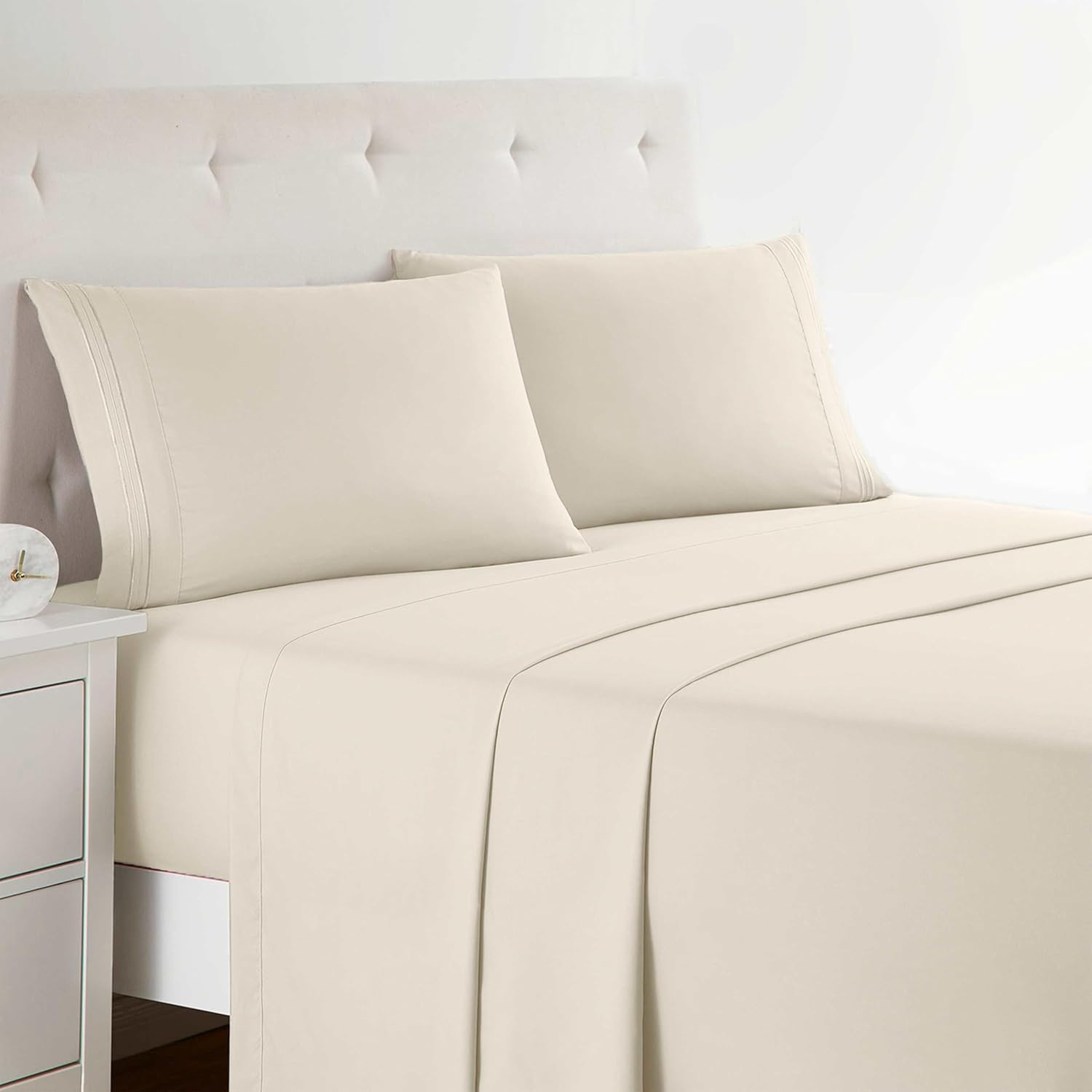 Bed Sheets, Premier 1800 Series 4 Piece Bed Sheet Set, Deep Pocket, Wrinkle, Fad