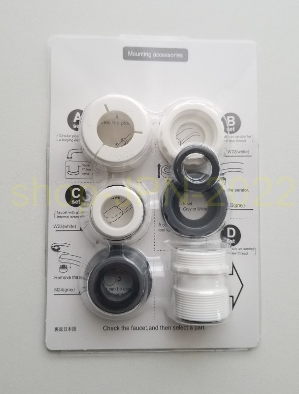 8-Piece Faucet Adapter Set Enagic Kangen Leveluk for Shower Diverter Valve