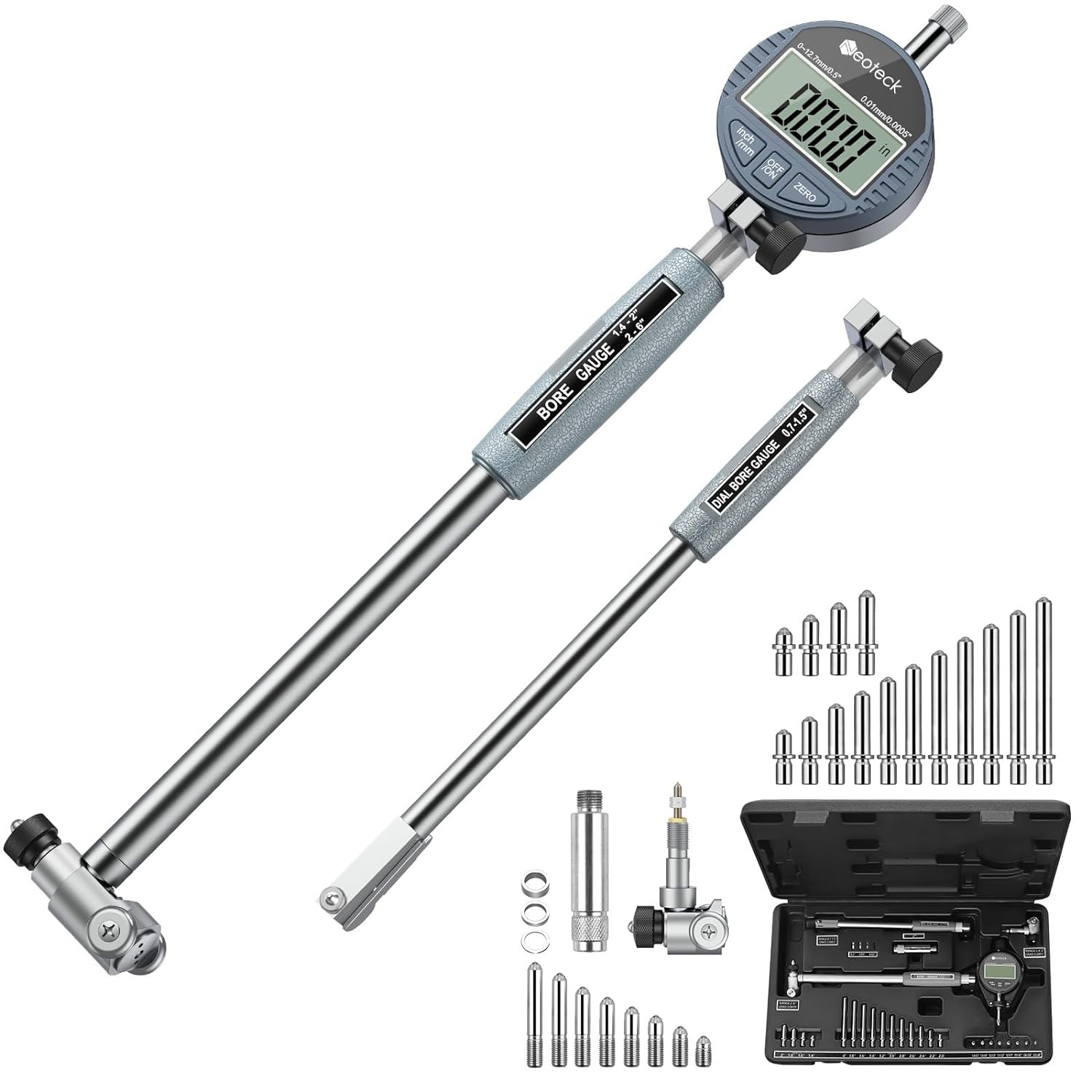 Neoteck Digital Dial Bore Gauge 0.7-6"/0.0005" Engine Measuring Cylinder Tool
