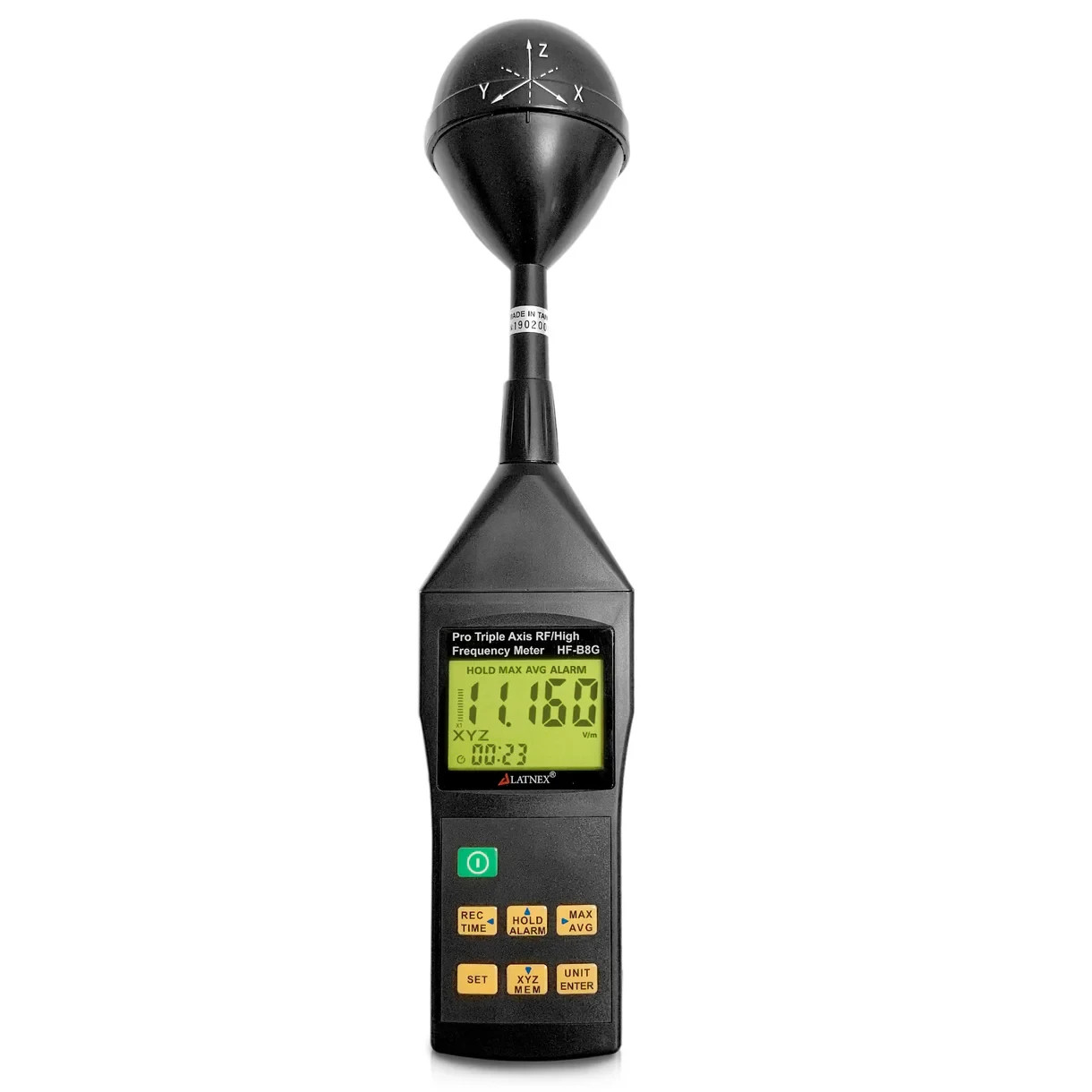 RF meter with triple axis for Cell and RF measurement.
