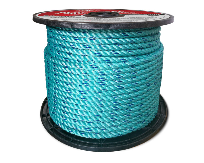CWC BLUE STEEL™ ROPE - 1/4" X 600' TEAL W/DK BLUE TRACER