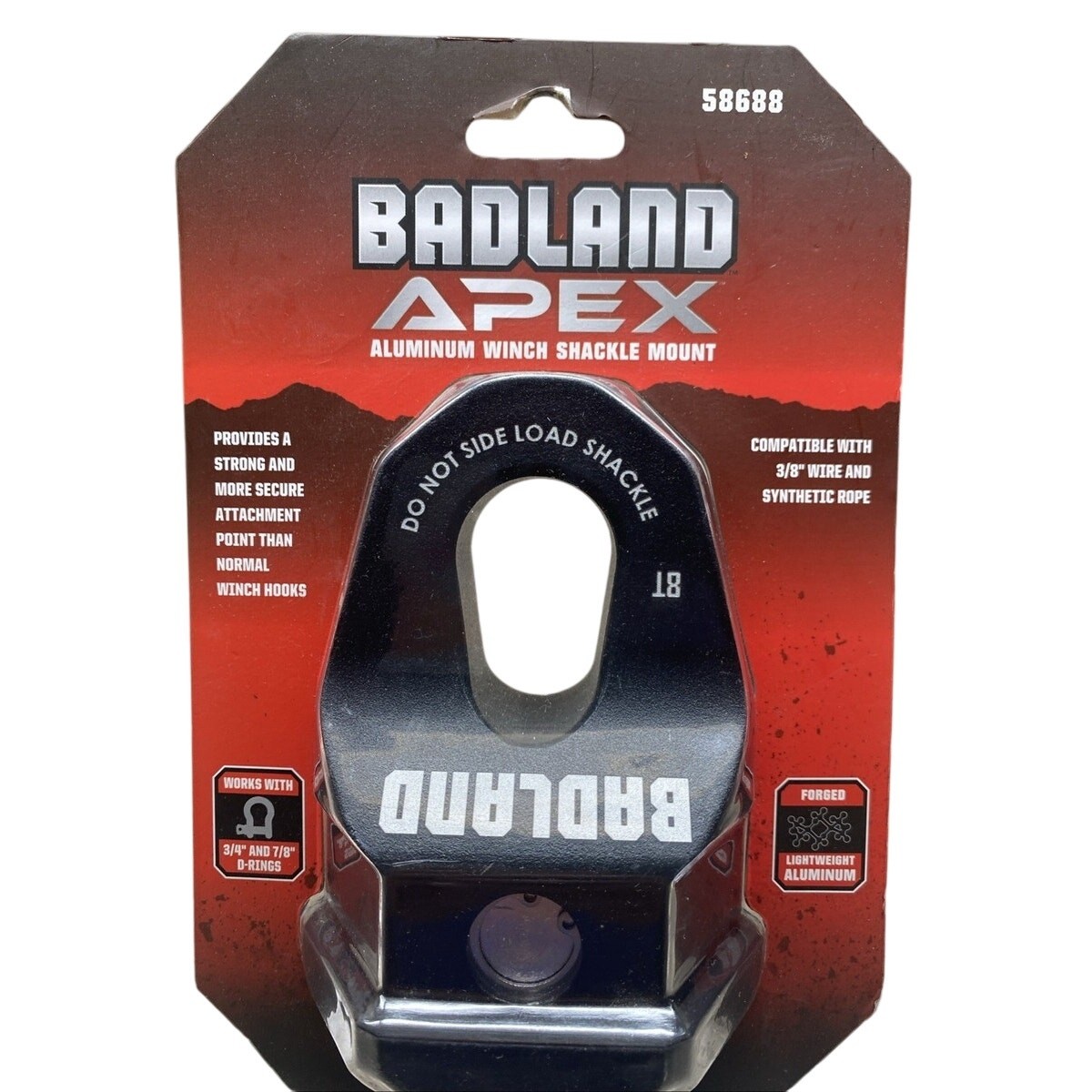 Badland Apex Aluminum Winch Shackle Mount Off-Road Recovery 4x4 Heavy Duty