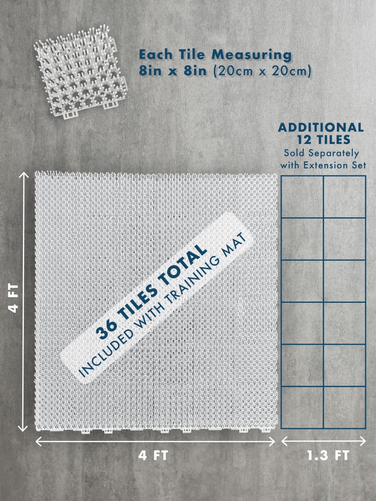 SnowBoard Training Mat - PRESALE!! - 4'x4' square (36 Tiles)- Buttering Pad