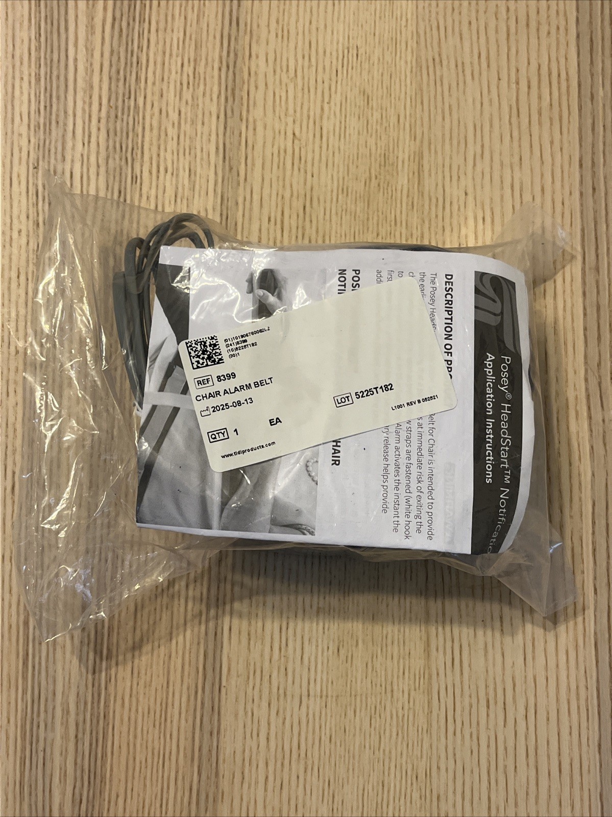 Posey HeadStart Chair Alarm Belt  Blue 8399 Hook & Loop Straps New Sealed