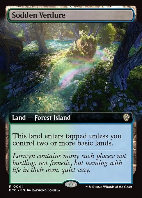 Sodden Verdure x1 1x Extended Art Commander: Lorwyn Eclipsed ECC NM MTG