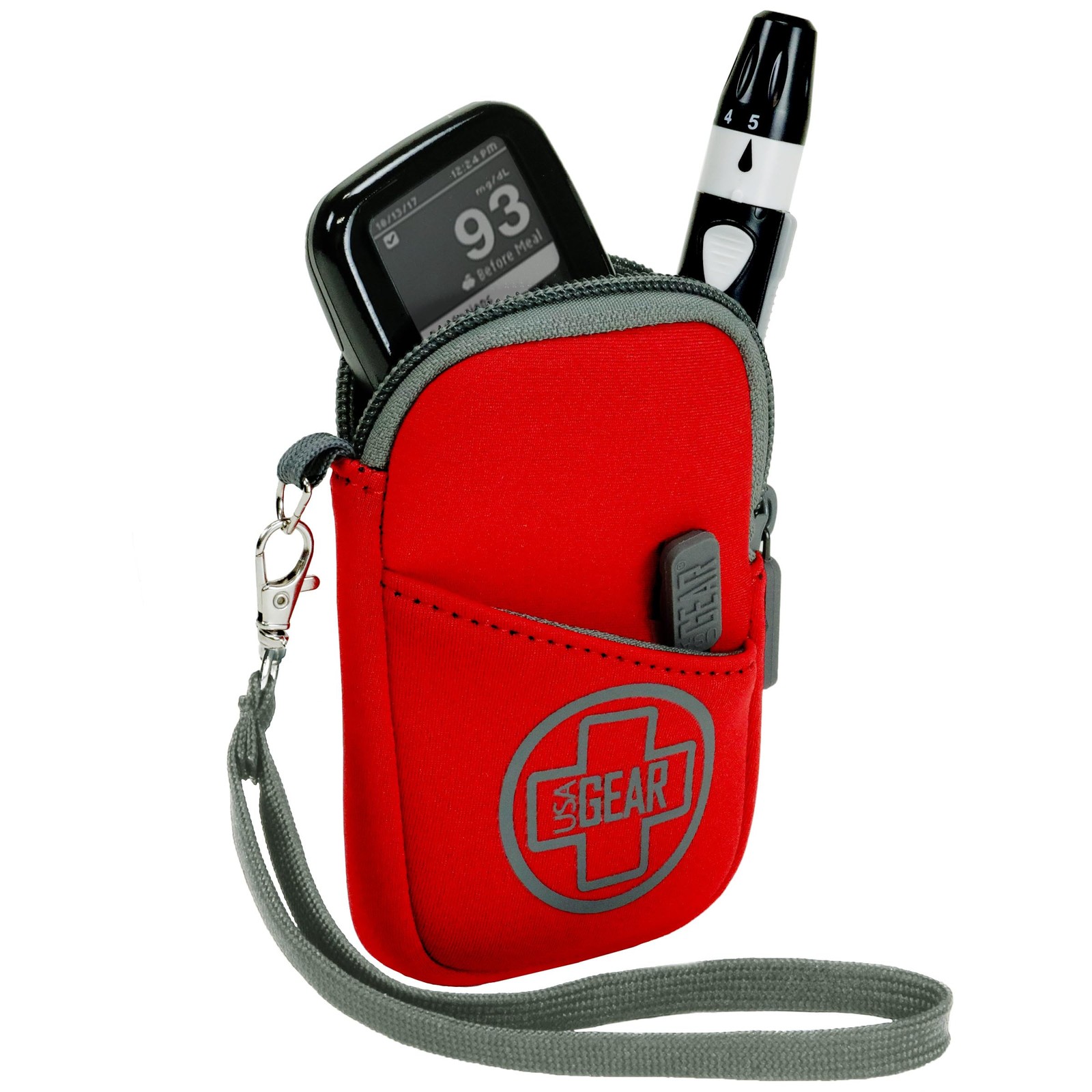 Glucose Monitor Case and Inhaler Holder - Weather Resistant Neoprene, Belt Lo...