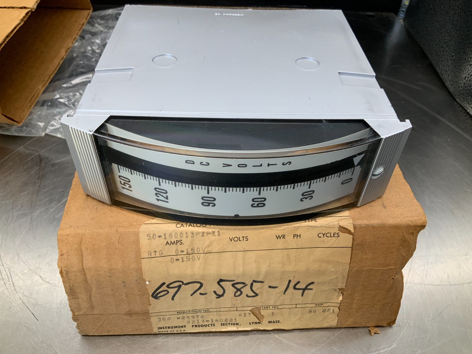 GE 50-180143LSPC Type 180 AC Ammeter 0-140 Amps