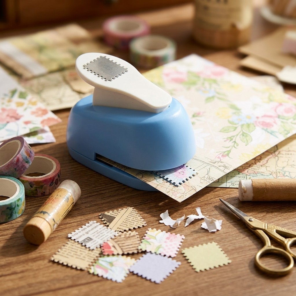 Labor-Saving Stamp Edge Paper Punch DIY Embossing Machine Craft Hole Punch