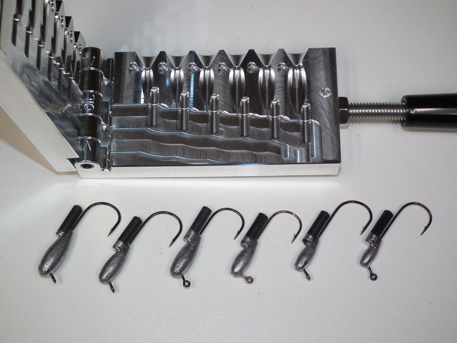 Freshwater Tube Rattler jig mold 1/8-1/2oz CNC Aluminum Small Mouth Bass