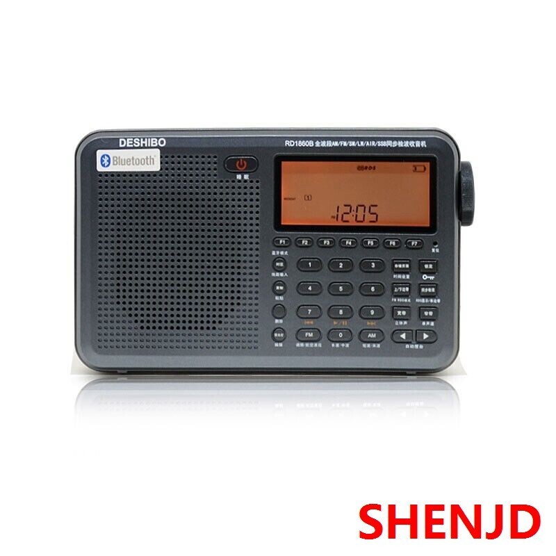 NEW DESHIBO RD1860B Bluetooth Full Band Radio Receiver FM/LW/AM/SW-SSB/AIR PLL @