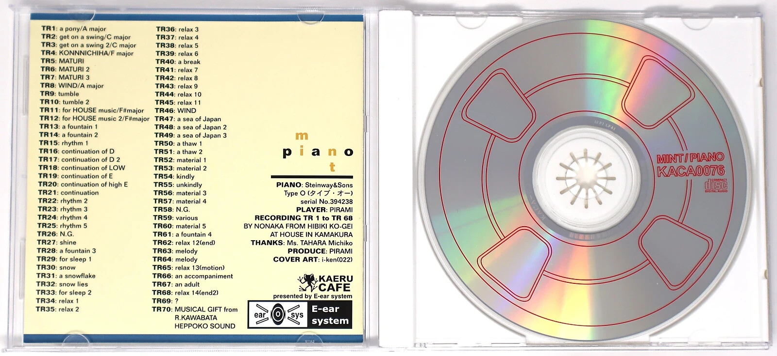 Kaeru Cafe Mint / Piano Sample/Sound Library/Sampling CD