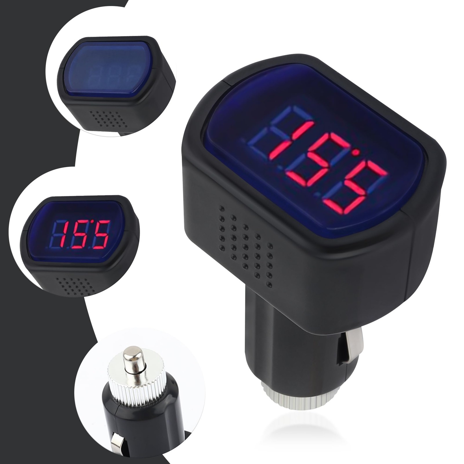 Car LED Cigarette Lighter Voltage Meter,Digital Display Battery 2PCS