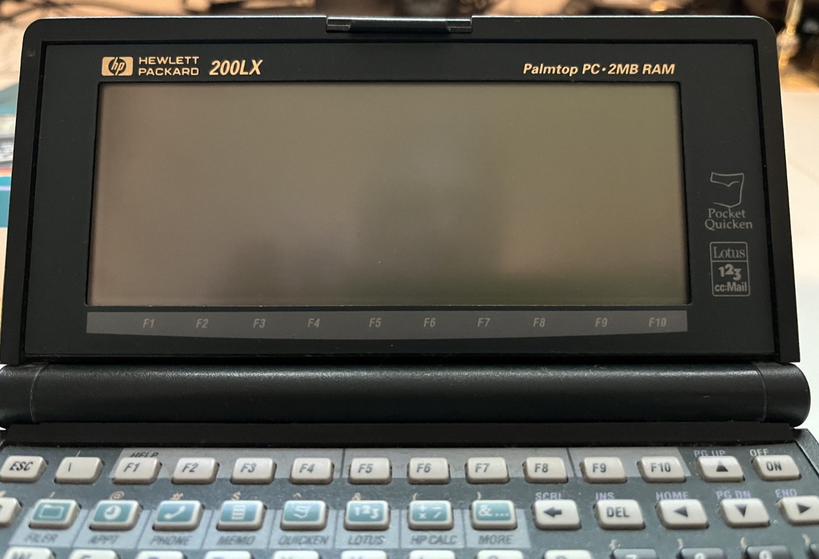 Vintage HP 200LX Palmtop PC 2MB RAM, 5MB Flash, Data Cable, AC Adapter, Manuals