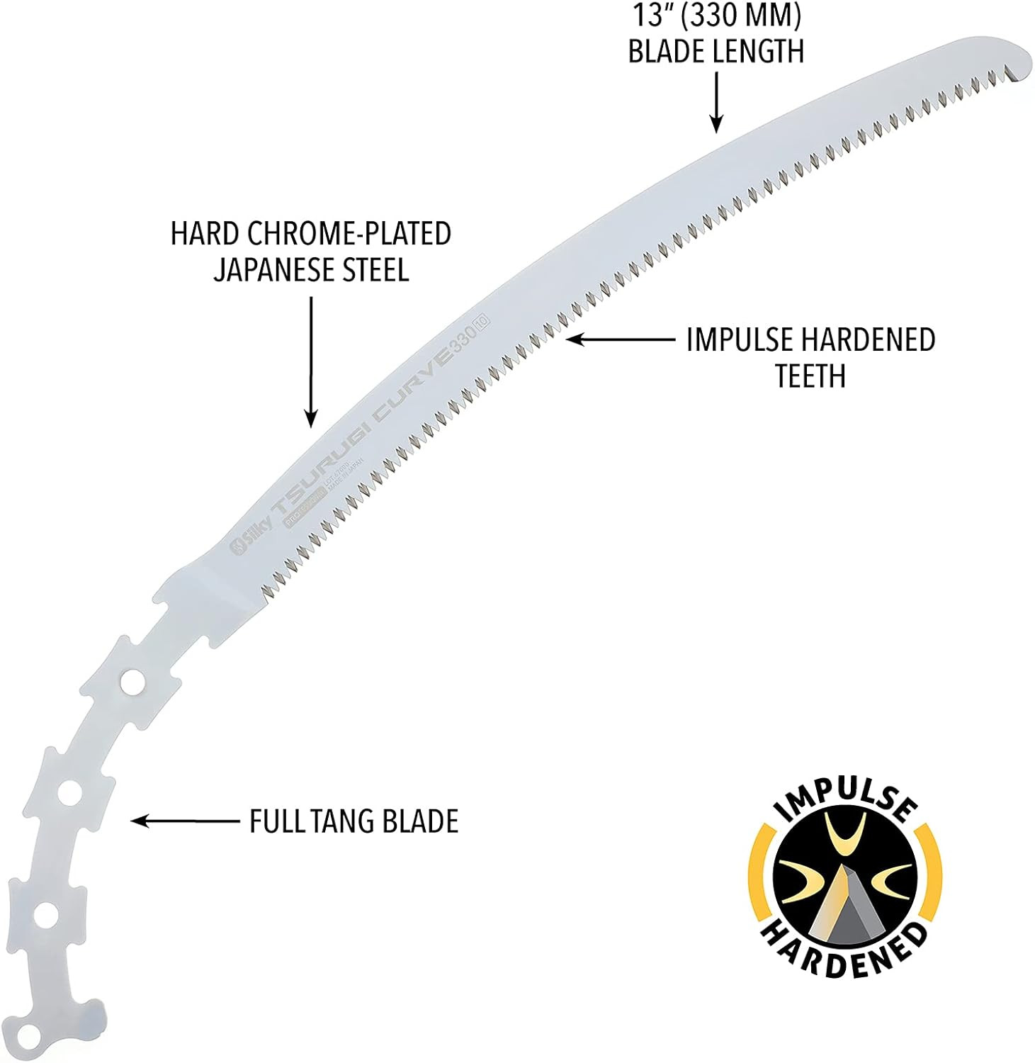 TSURUGI 330mm Curved Replacement Blade - Medium Teeth (457-33)