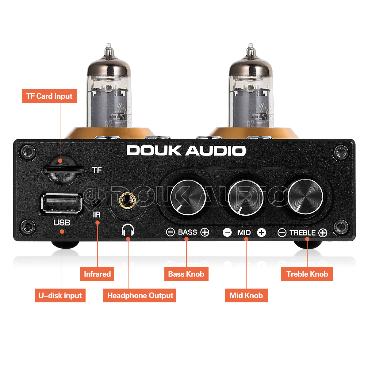 Mini Tube Preamplifier with Bluetooth 5.0 / USB SD Play / Headphone Amp / Remote