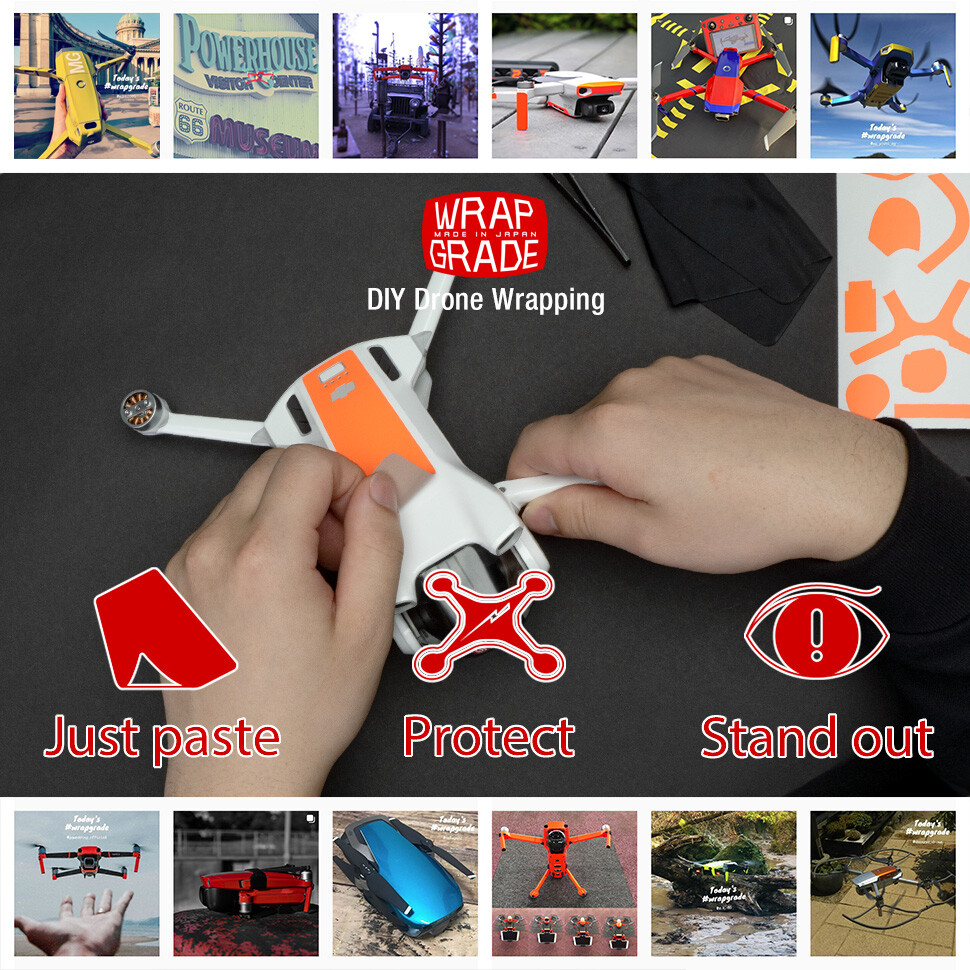 WRAPGRADE Skin Wrap for DJI Mini 3 Drone Accessory / Full Wrap Decal