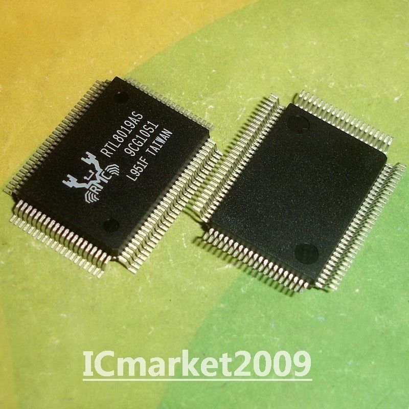 10 PCS RTL8019AS QFP100 RTL8019 Full-Duplex Ethernet Controller Chip IC
