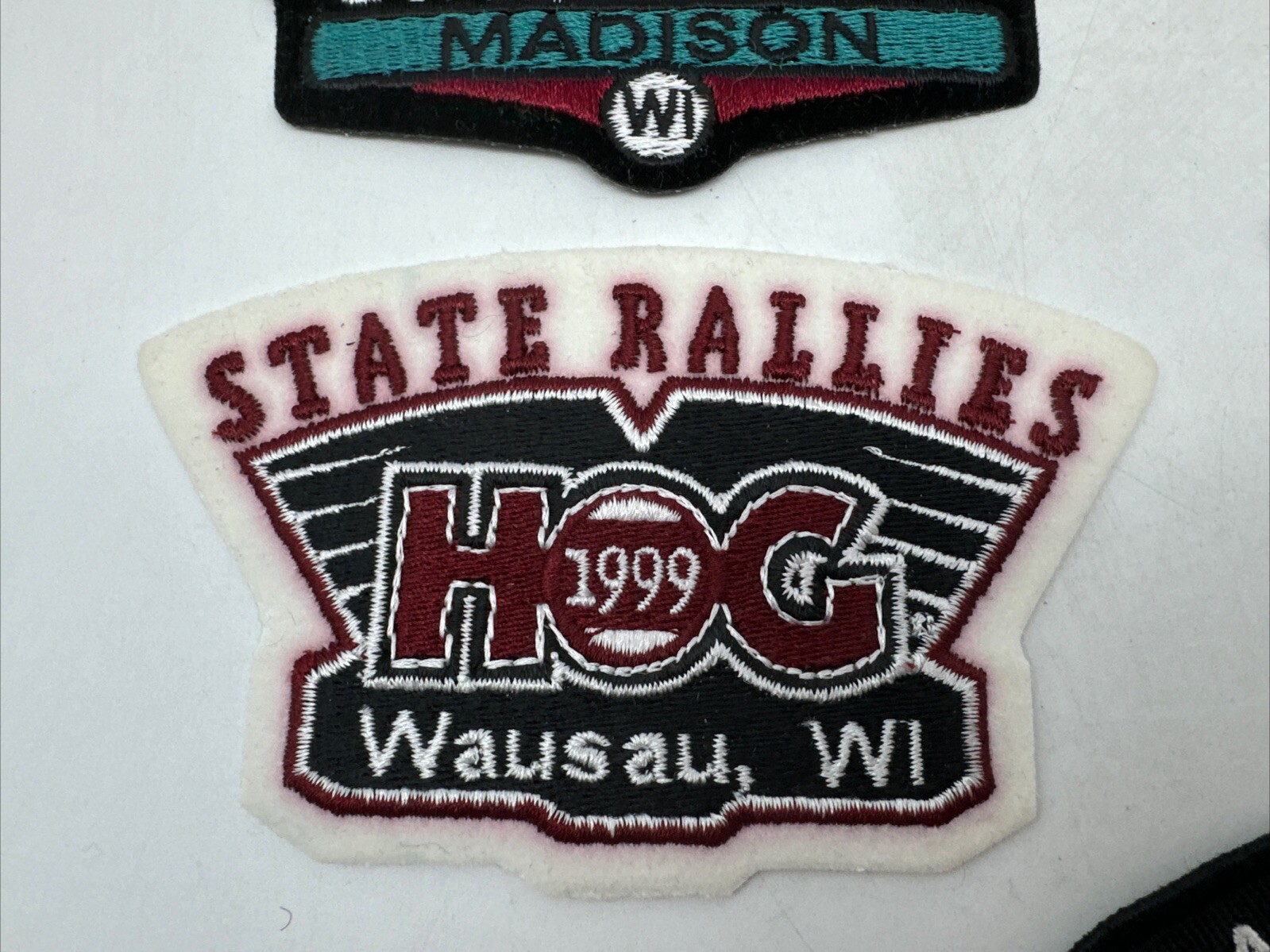 Harley Davidson Owners Lot of 7 Embroidered Patches Wisconsin Rallies HOG #P3