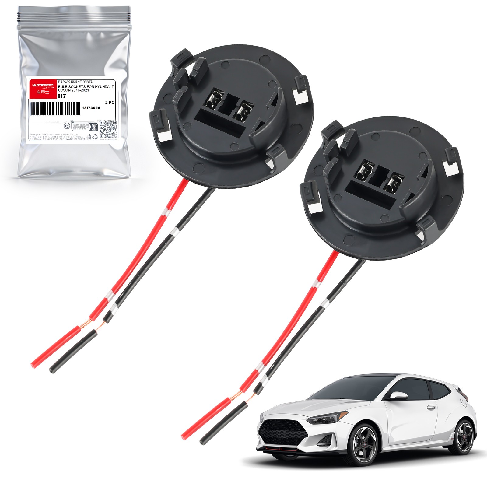 H7 Halogen Connector For Hyundai Mistra Headlight Socket Wiring Harness Adapter