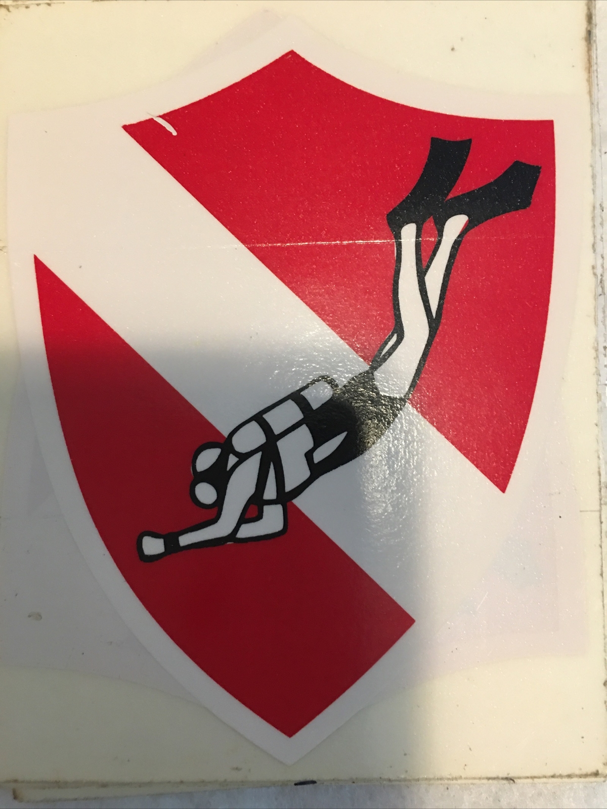 Vintage 4 Inch Scuba Diver Sticker Flag Decal Car Truck WINDOW Graphic Diving
