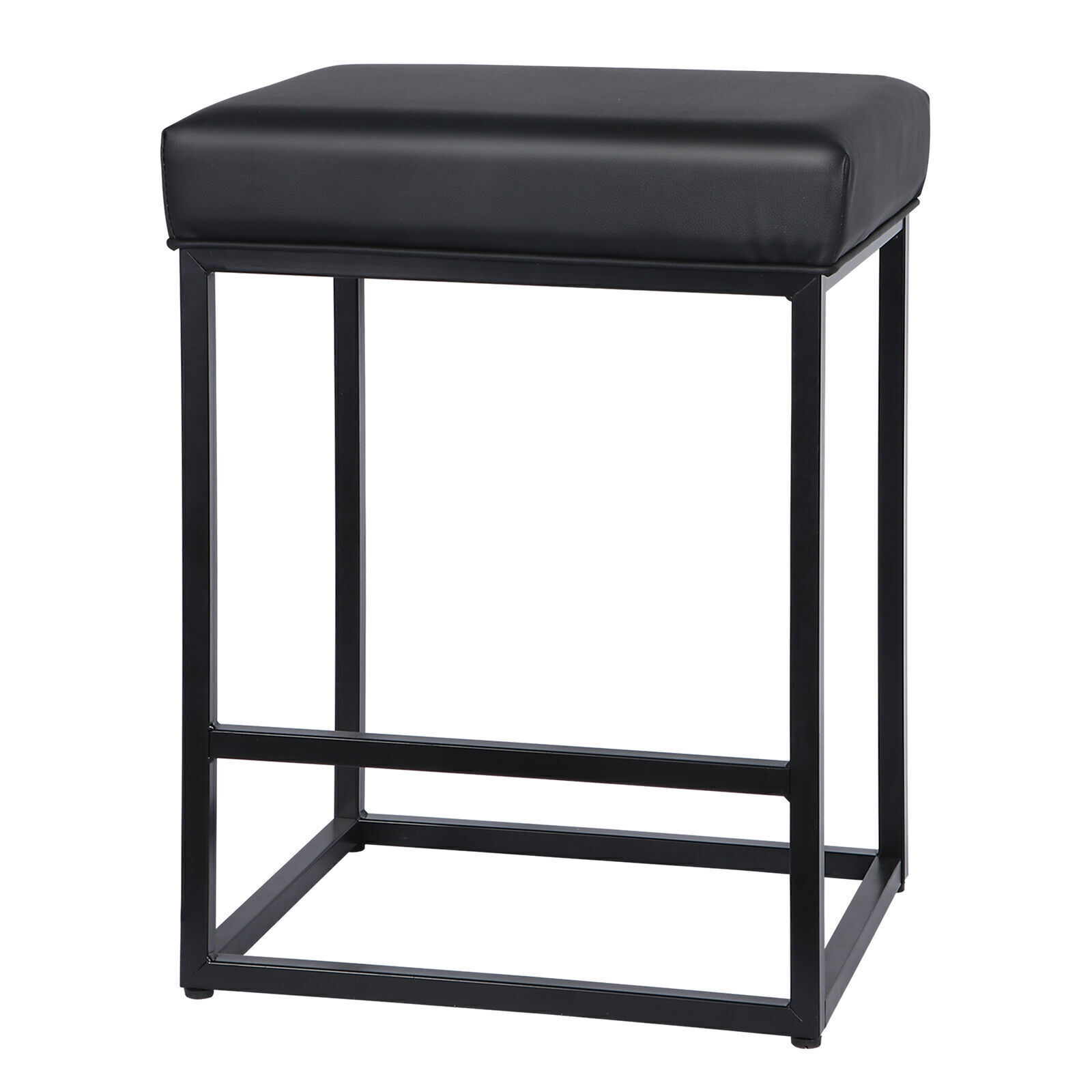Set of 4 for Kitchen Counter Backless Modern Square Barstools Support 330 LBS