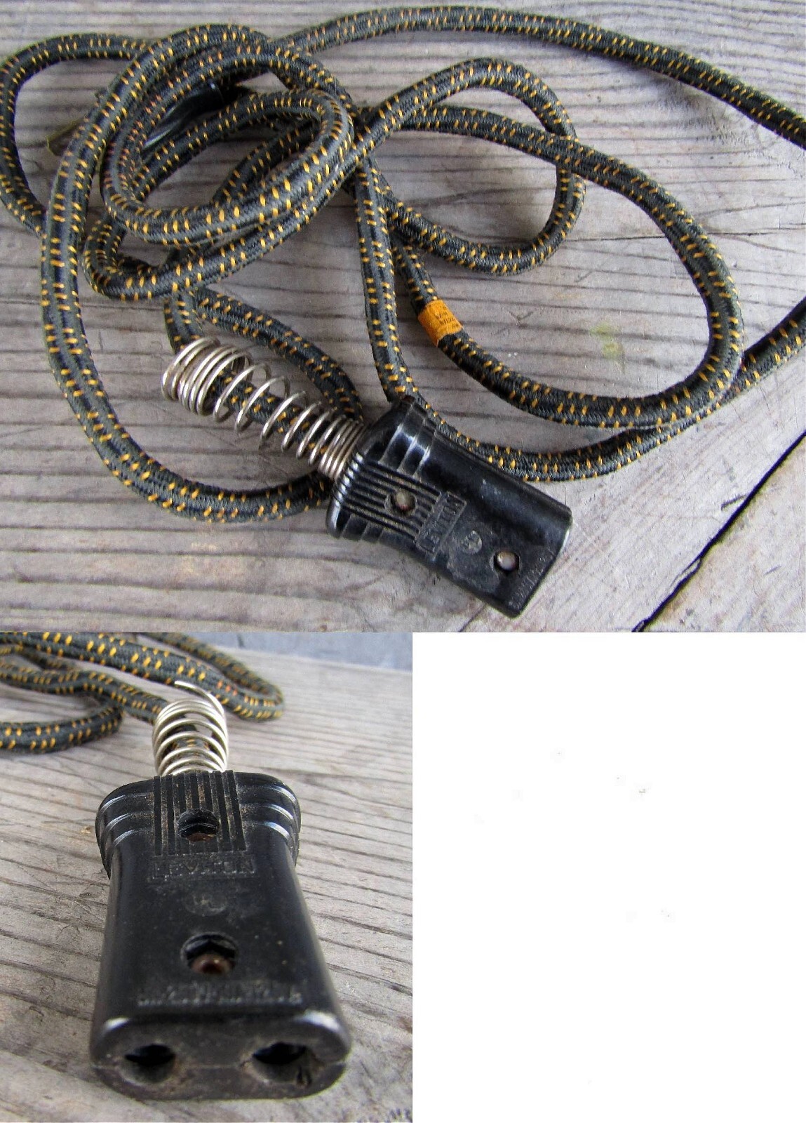 LEVITON 2-prong KITCHEN APPLIANCE CORD w/ CLOTH WRAP -- vg cond.