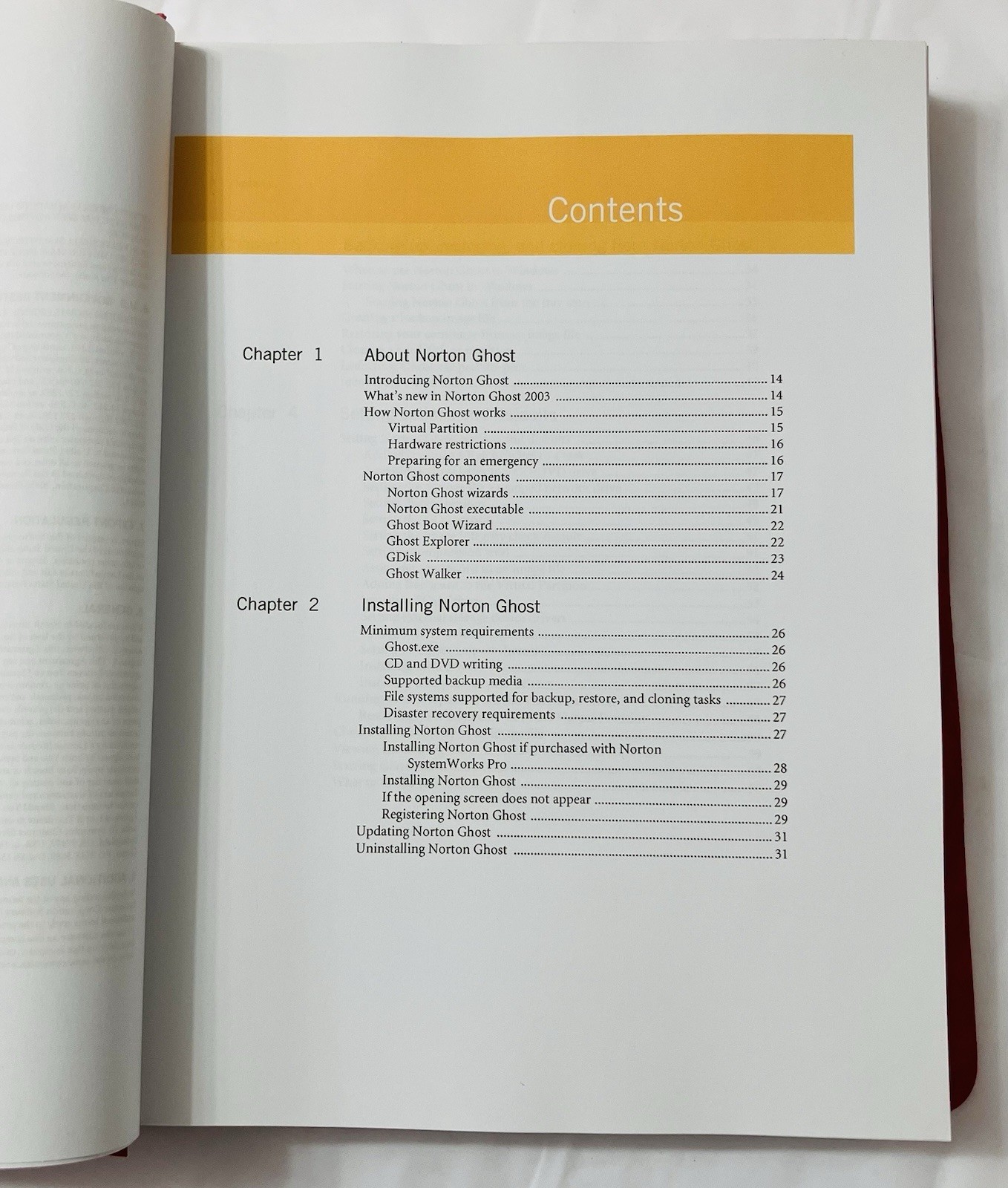 Norton Ghost 2003 User’s Guide Manual Binder Symantec Restore Backup Cloning EXC