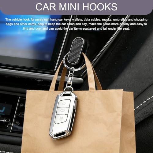 4PCS Car Mini Hooks, Car Dashboard Hooks, Multifunctional Self-Adhesive