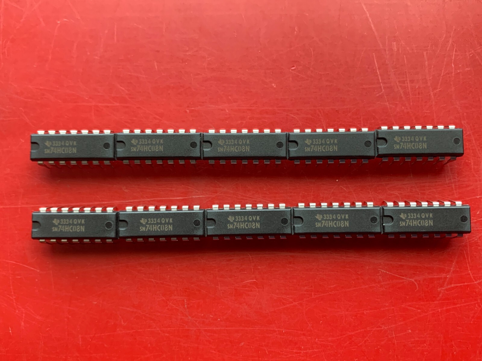 10x SN74HC08N TEXAS INSTRUMENTS IC GATE AND 4CH 2-INP 14 PIN DIP