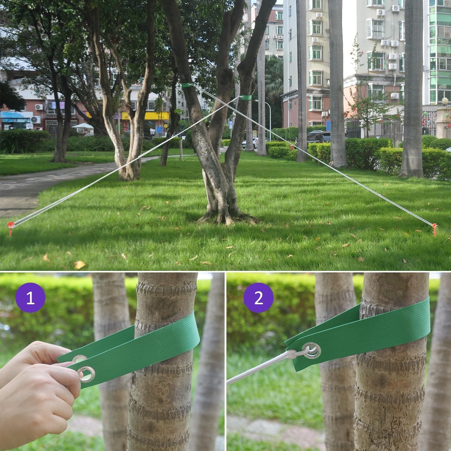Tree Straps for Staking, 8 PCS Tree Support Straps for Newly Planted Saplings an