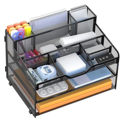 3 Tier Mesh Desk Organizer for Paper Office Supplies – Multi 3tierblack