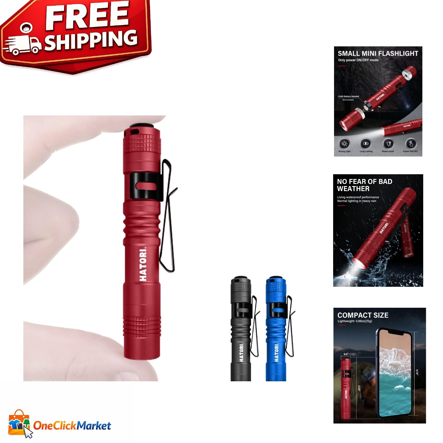 Ultra Bright 150 Lumens Mini LED Flashlight - Compact & Water-Resistant