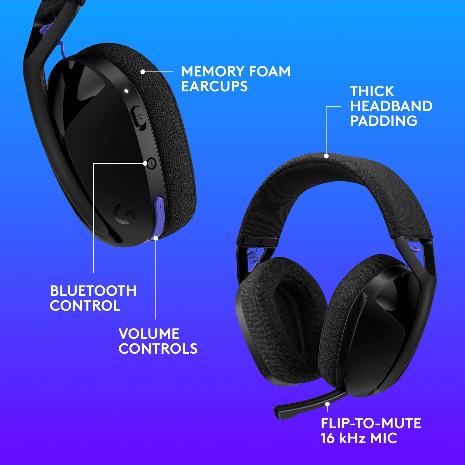 Logitech G321 LIGHTSPEED Wireless Gaming Headset - Black