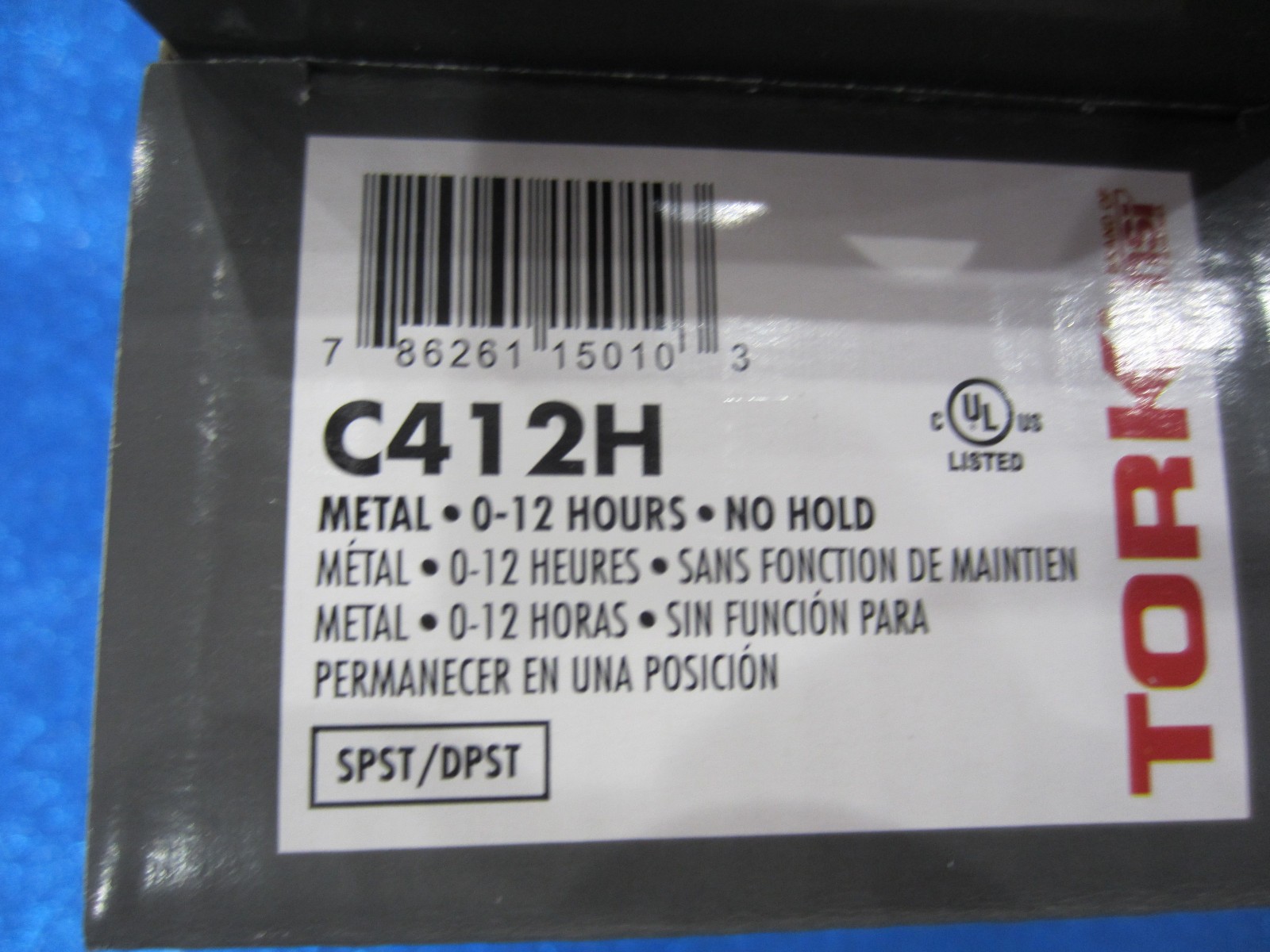 TORK C412H Spring-Wound in-Wall Twist Timer--12 HOUR TIMER