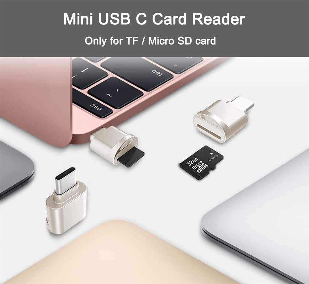 Broad Compatibility USB-C Micro SD Card Reader with Indicator Light for Easy Use
