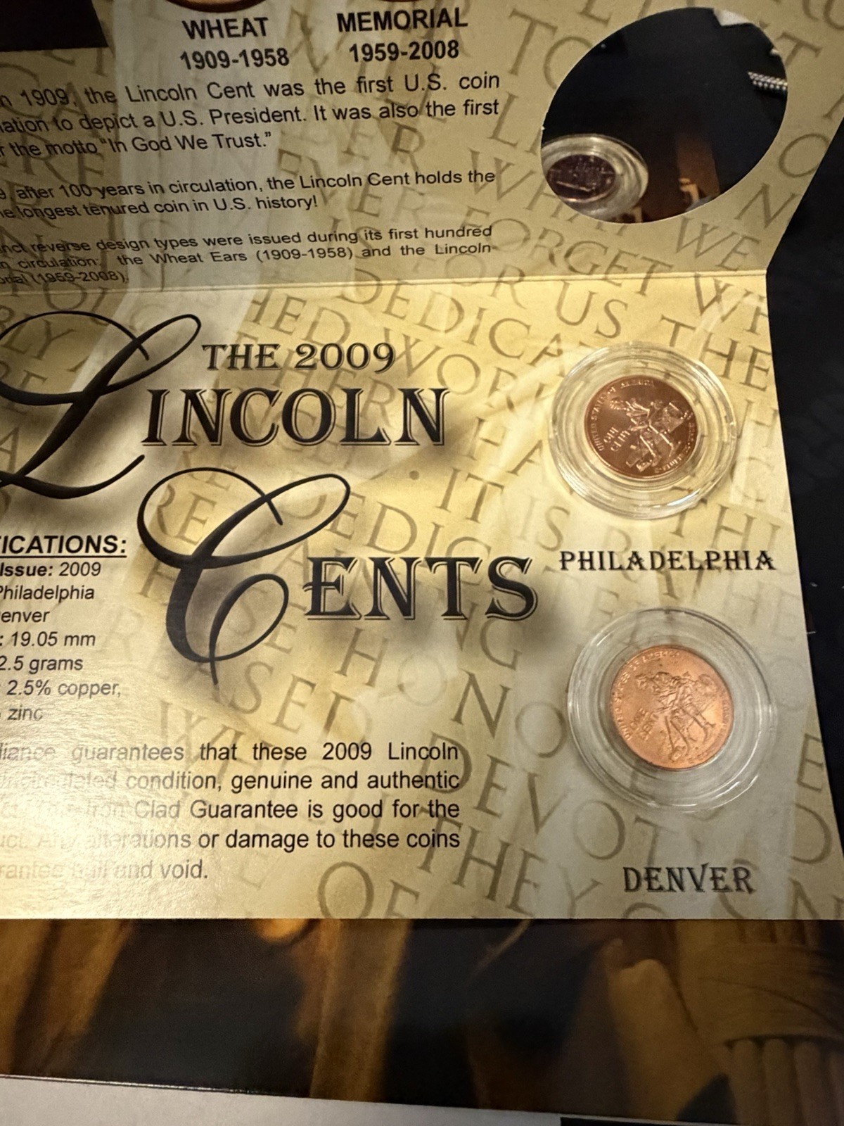 THE LINCOLN CENT -2009 BICENTENNIAL PROGRAM P & D MINT Set Free Shipping