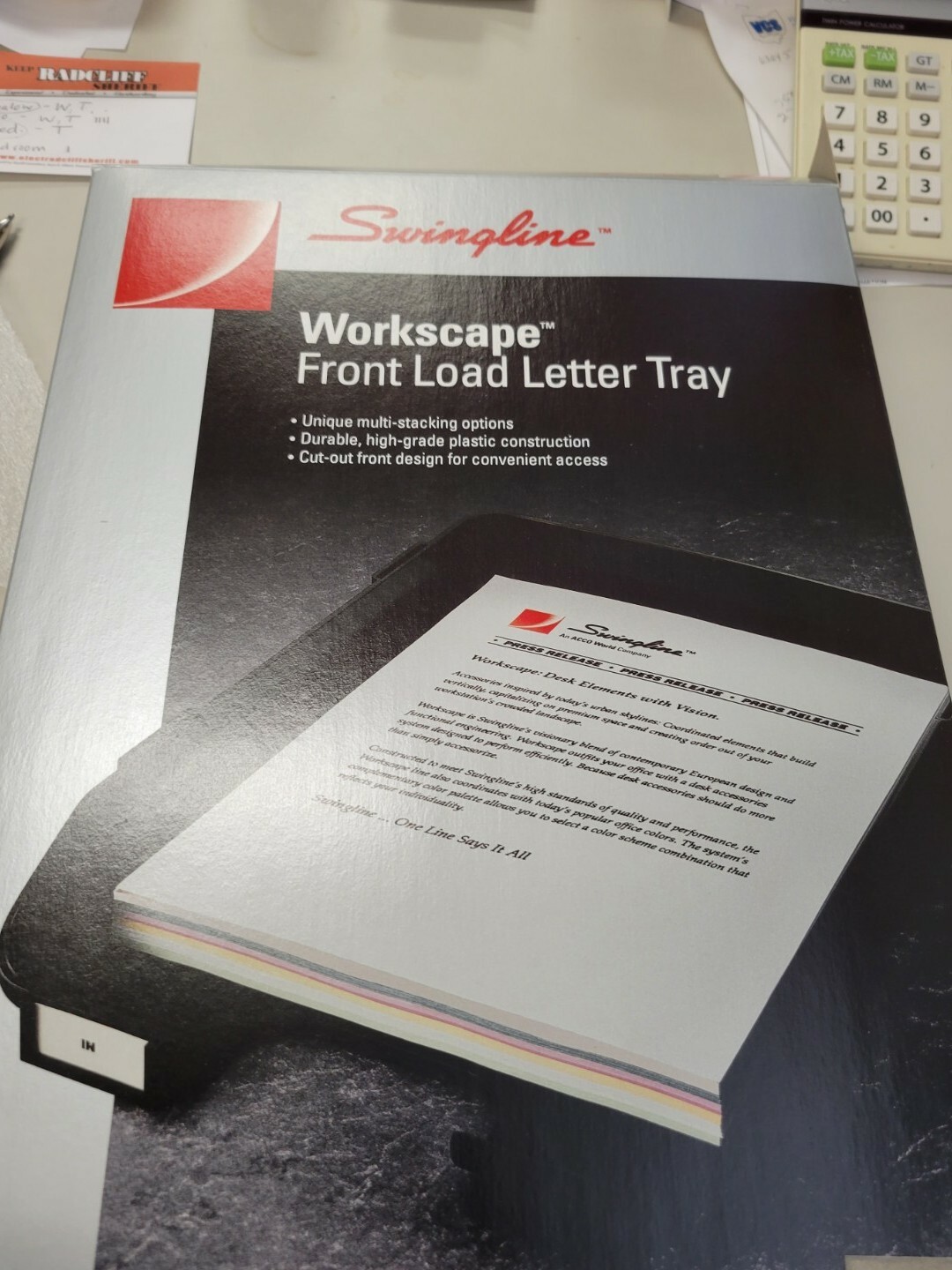 Swingline Workscape Front Letter Tray - Smoke Colored Brand New #72813 Letter
