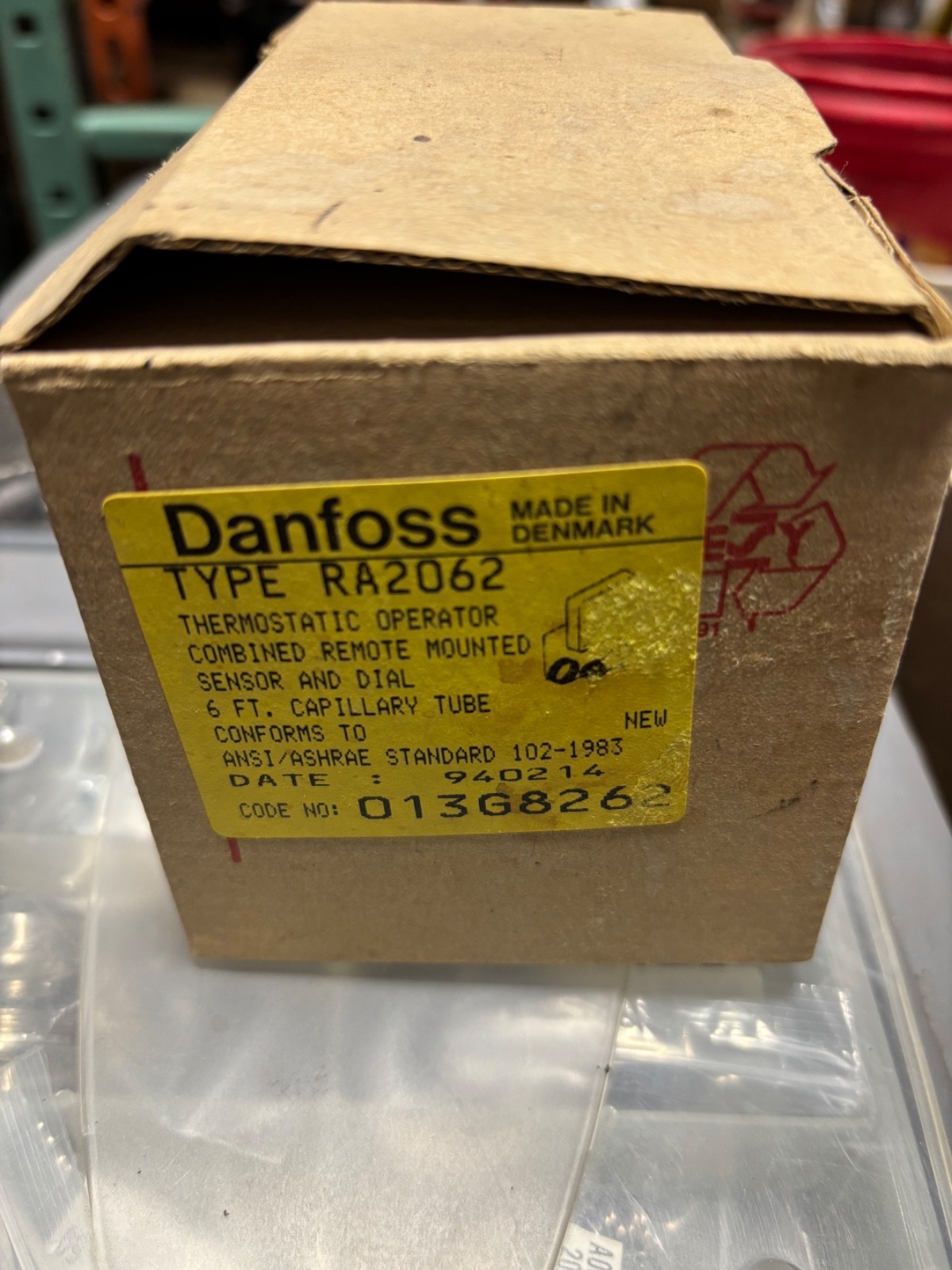 Danfoss RA2062 Thermostatic Operator Sensor & Dial 6 ft Capillary Tube