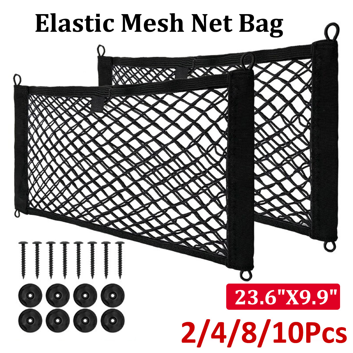Universal Car Trunk Storage Cargo Luggage Elastic Mesh Net Bags Holder Pockets