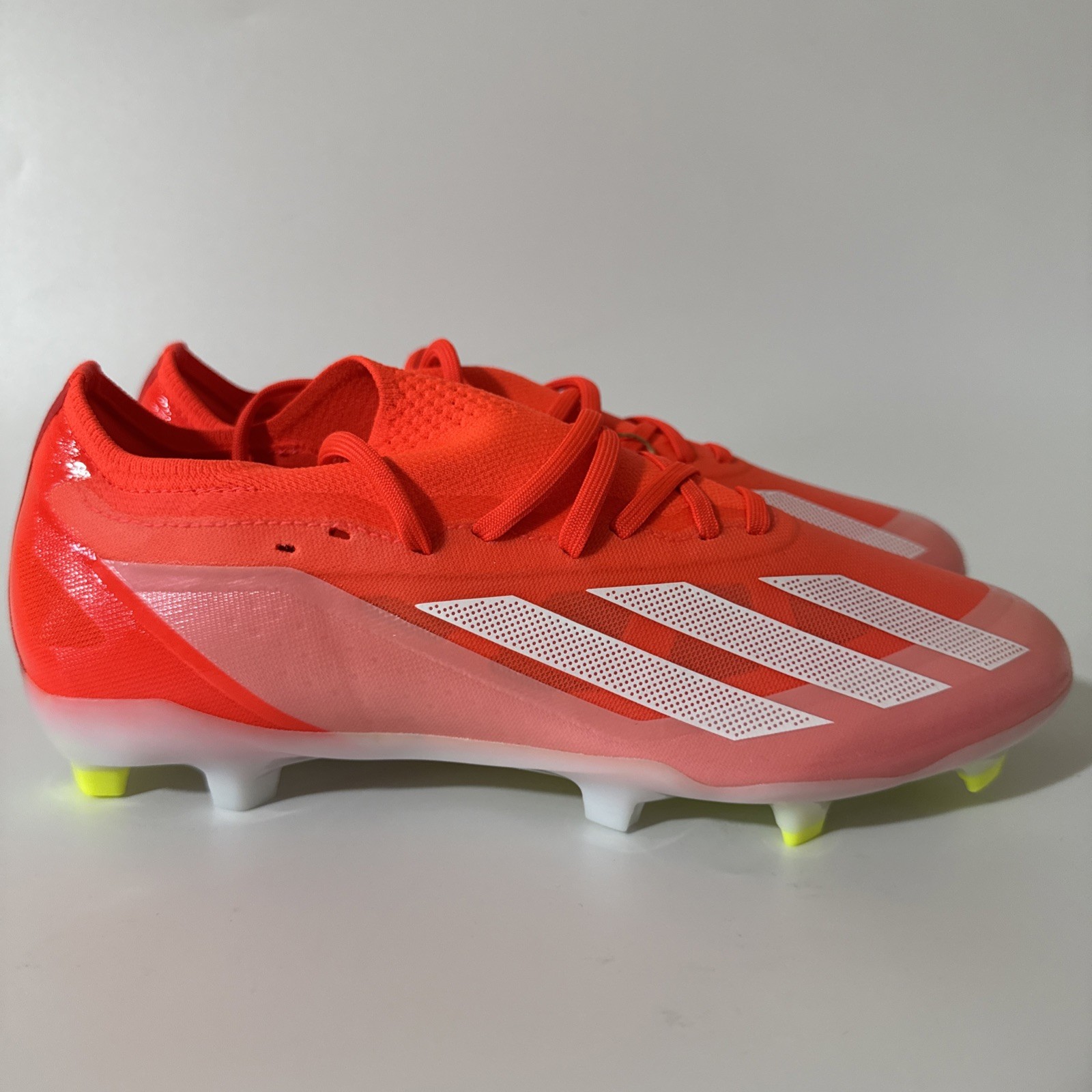 adidas $150 Mens 6.5 X CRAZYFAST PRO FIRM GROUND CLEATS Solar Red/Yellow IG0600