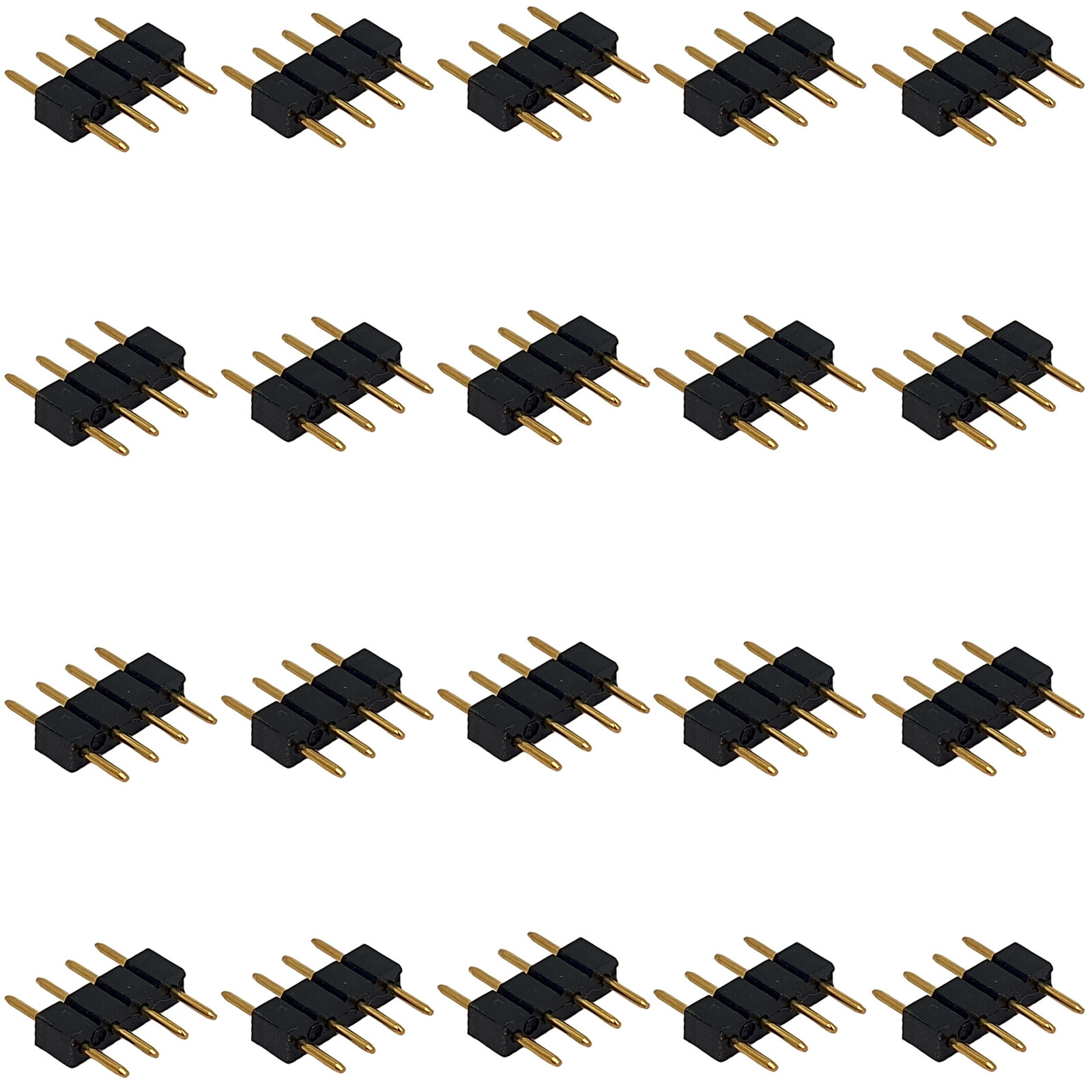 20x RGB LED Connector 4 Pin Cable Connector Coupling Adapter Stripe Bar SMD