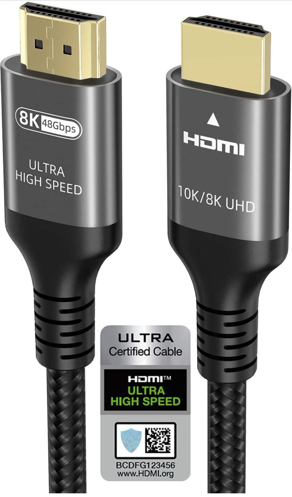 10K 8K 4K HDMI Cable 48Gbps 15 FT, Certified Ultra High Speed HDMI® Cable 4K...