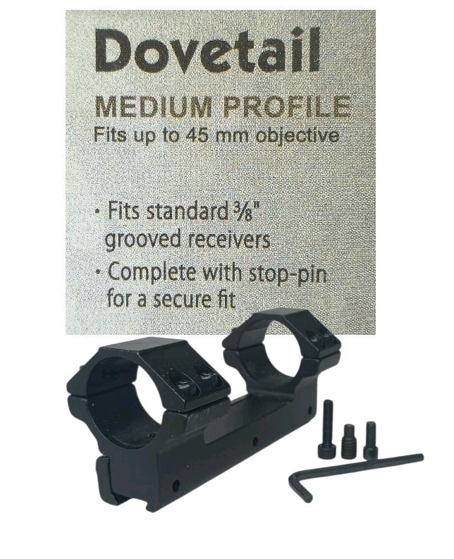 CenterPoint CPM1PA-25M 1-Piece Dovetail Scope Mount Medium Profile Up To 45mm