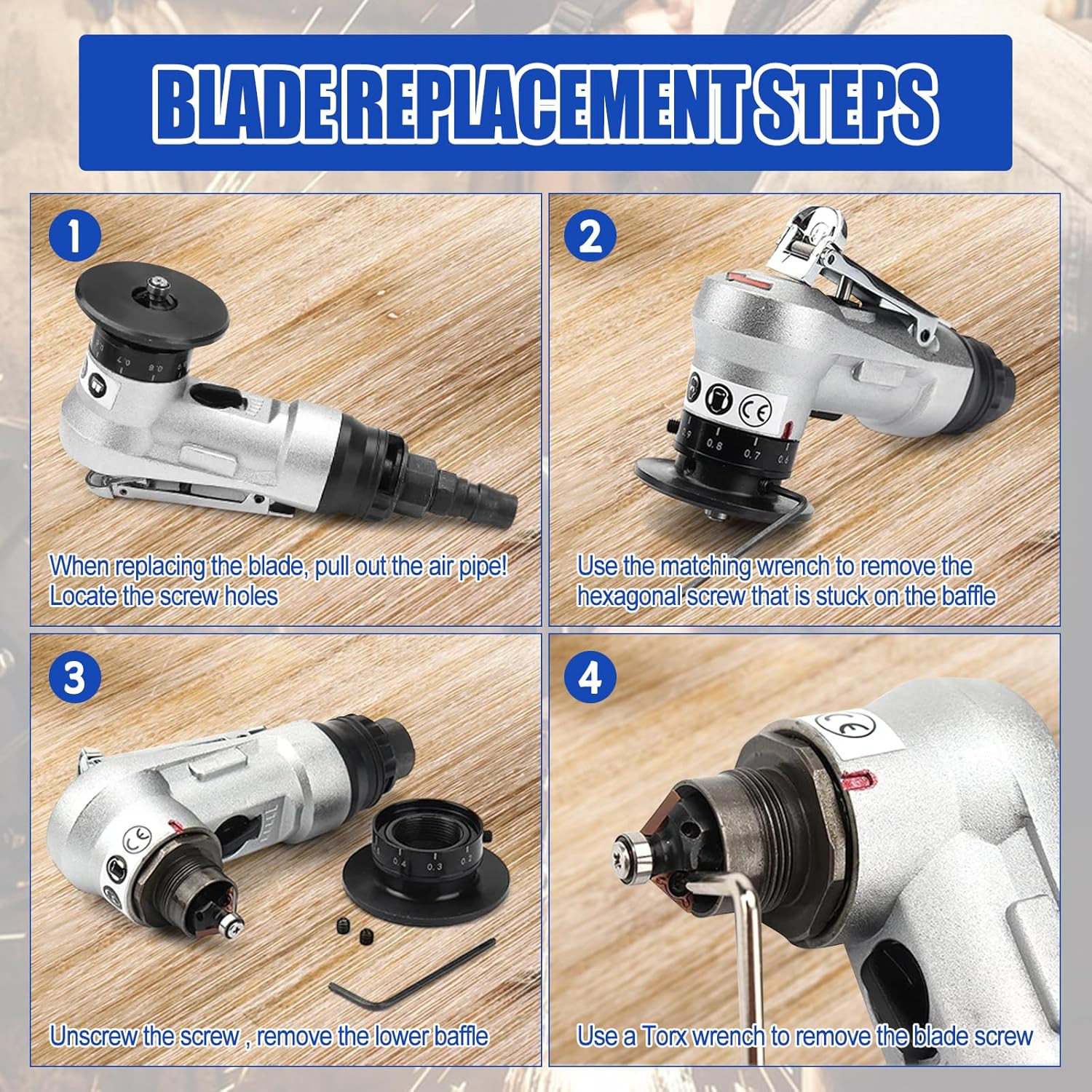 45° Portable Pneumatic Chamfering Machine With Replacement C/R Blade & Bearing
