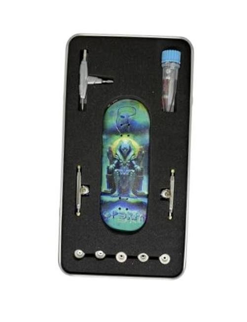 LEEFAI Pro Fingerboard Complete Set, 34x96mm Maple Deck, 4.0 Trucks, UV Print